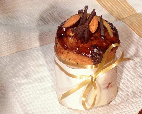 Pan dulce a la naranja y chocolate