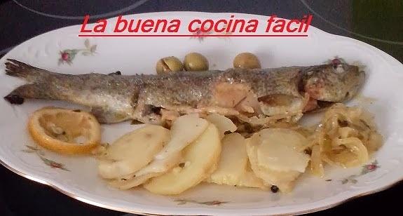 Trucha rellena al horno