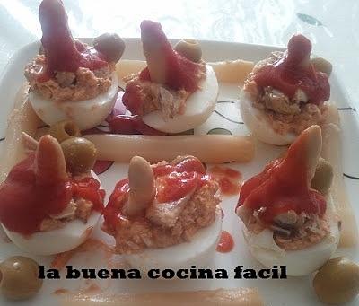 Huevos rellenos de caballa