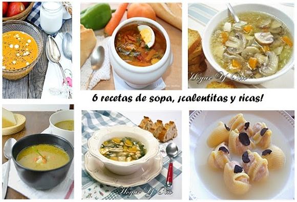 Seis sopas muy ricas y calentitas