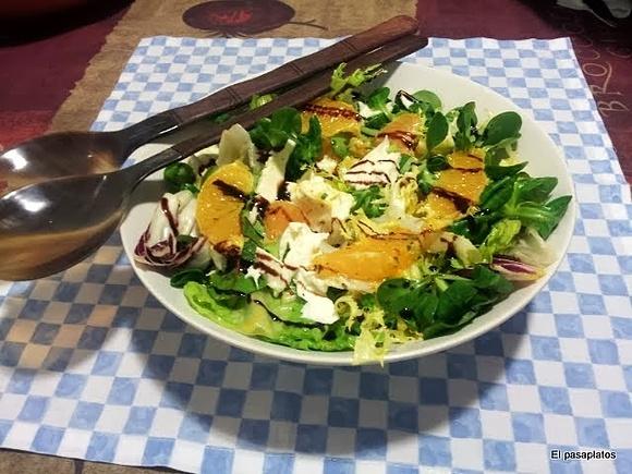 Ensalada de brotes y cítricos