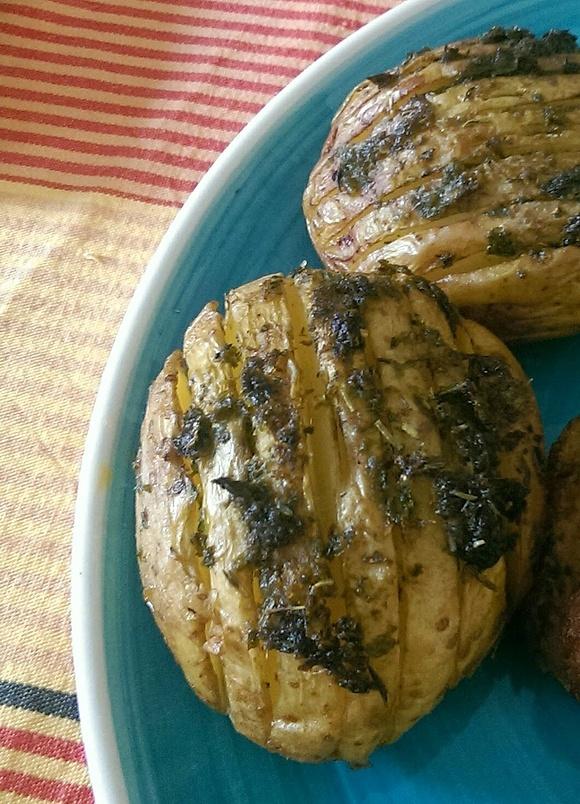 Papas Hasselback