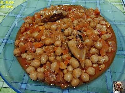 Garbanzos con chipirones