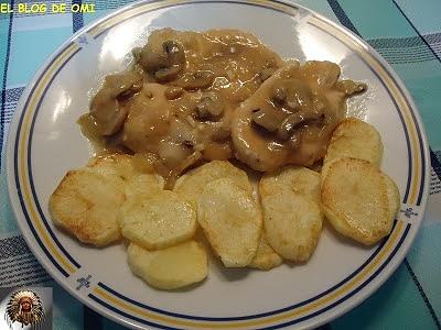 Pechugas de pollo a la sidra