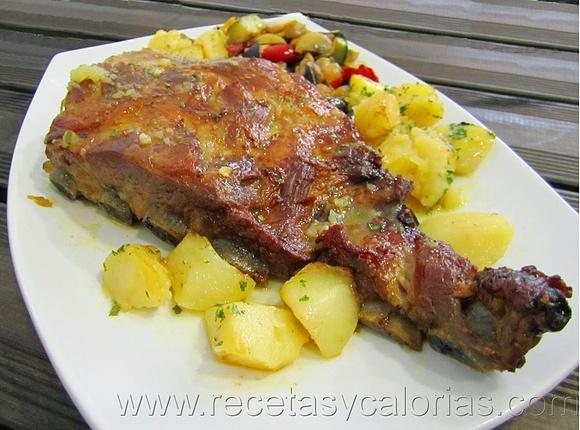 Costilla de ternera al horno